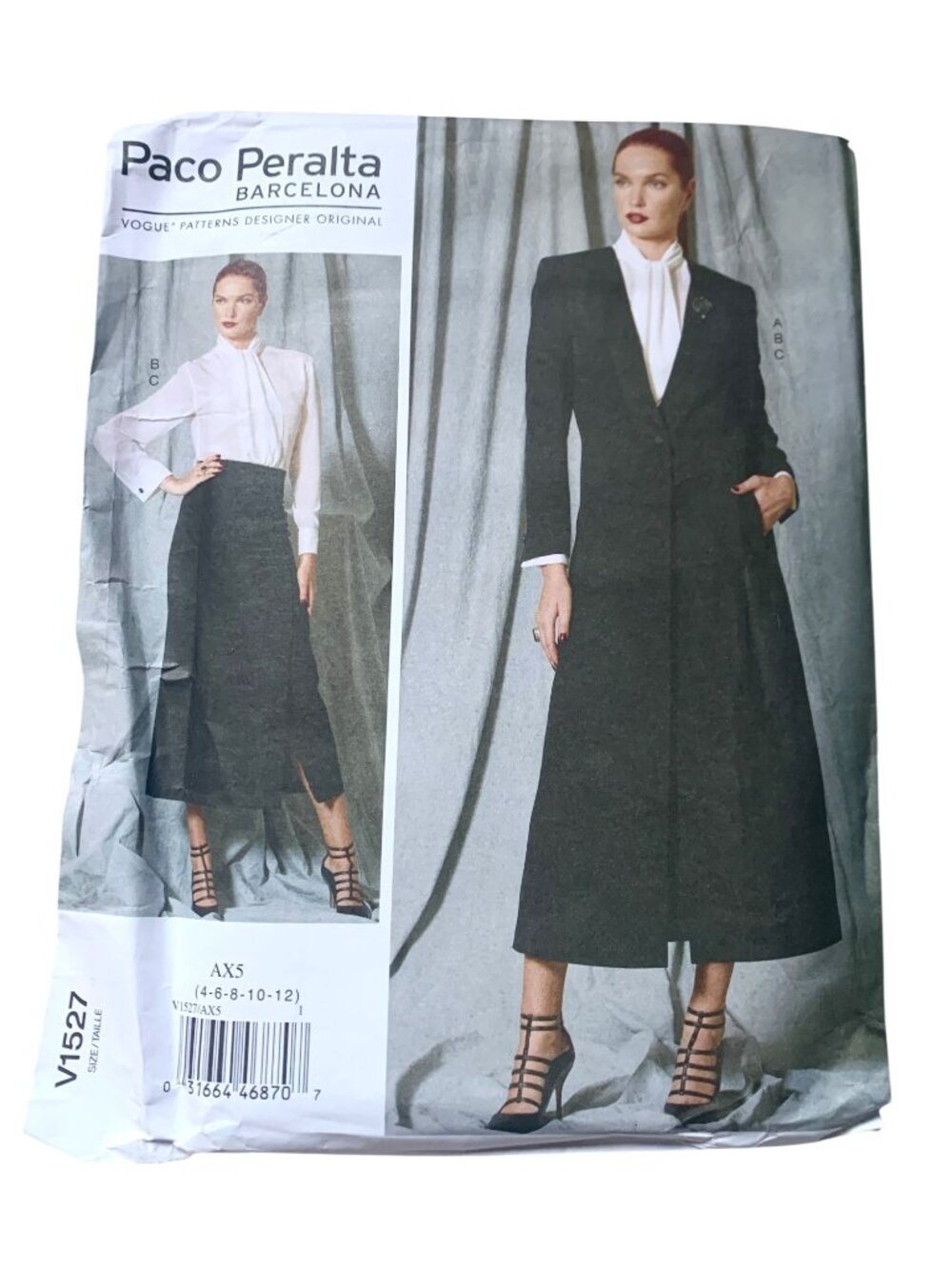 Vogue V1527 Pattern Misses' Jacket Top Skirt Semi Fitted Uncut Size 4 6 8 10 12